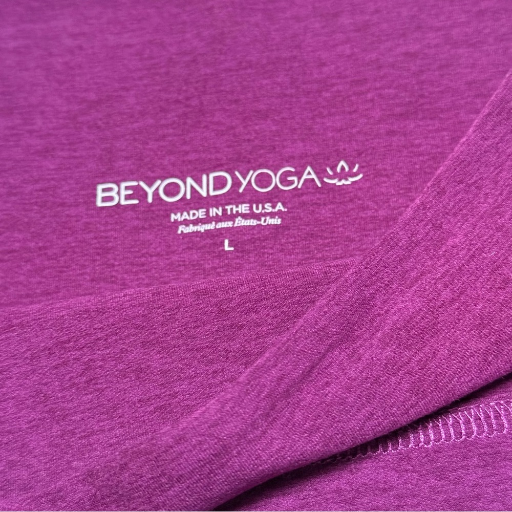 BEYOND YOGA Spacedye Bootcut Pant Super Soft Stretch Raspberry Pink Women L - Picture 11 of 12